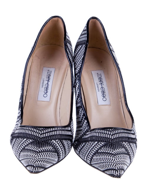 Jimmy Choo Leather Printed Slingback Pumps