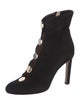 Jimmy Choo Suede Studded Accents Lace-Up Boots