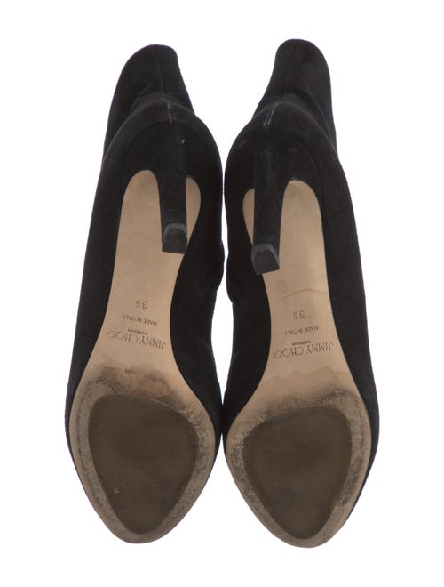 Jimmy Choo Suede Studded Accents Lace-Up Boots