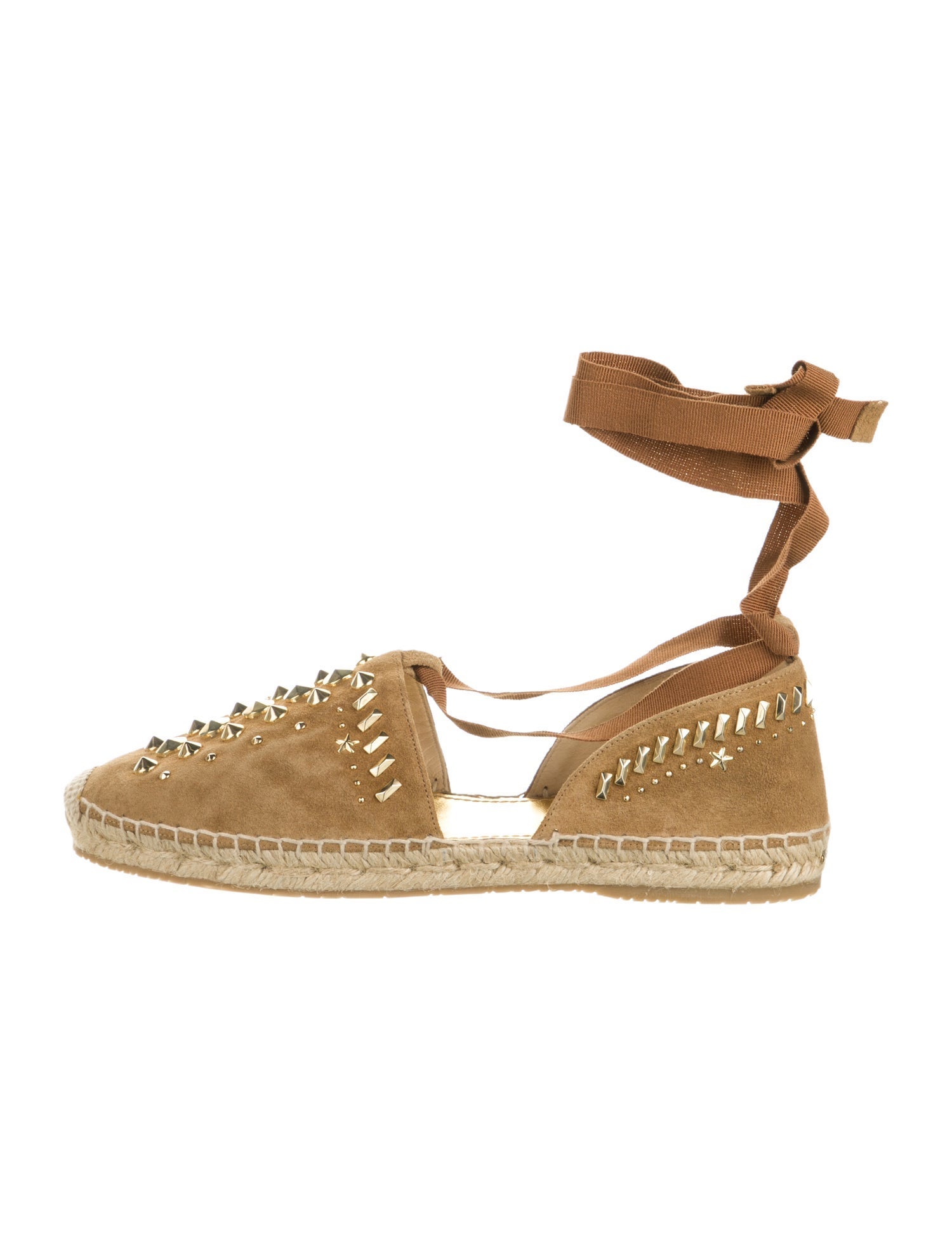 Jimmy Choo Suede Studded Accents Espadrilles