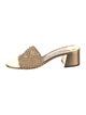 Jimmy Choo Leather Trim Embellishment Slides