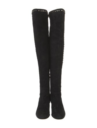 Jimmy Choo Suede Studded Accents Boots