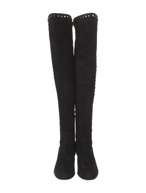 Jimmy Choo Suede Studded Accents Boots