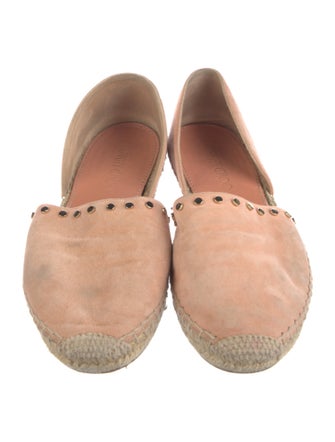 Jimmy Choo Suede Studded Accents D'Orsay Flats