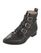 Jimmy Choo GG Embossed Leather Combat Boots