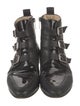 Jimmy Choo GG Embossed Leather Combat Boots