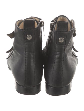 Jimmy Choo GG Embossed Leather Combat Boots