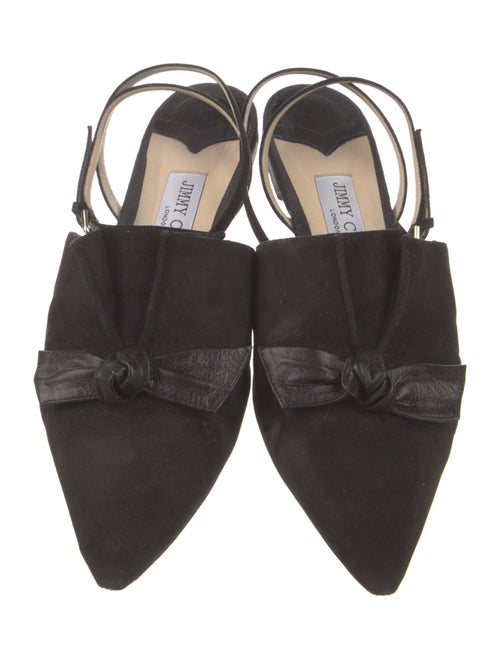 Jimmy Choo Suede Bow Accents Mules