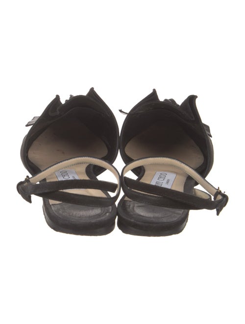 Jimmy Choo Suede Bow Accents Mules