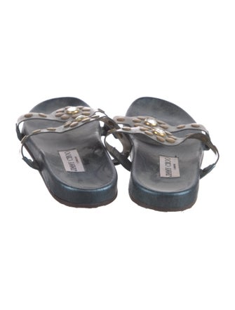 Jimmy Choo Leather Studded Accents Slides