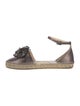 Jimmy Choo Leather Crystal Embellishments Espadrilles