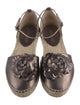 Jimmy Choo Leather Crystal Embellishments Espadrilles