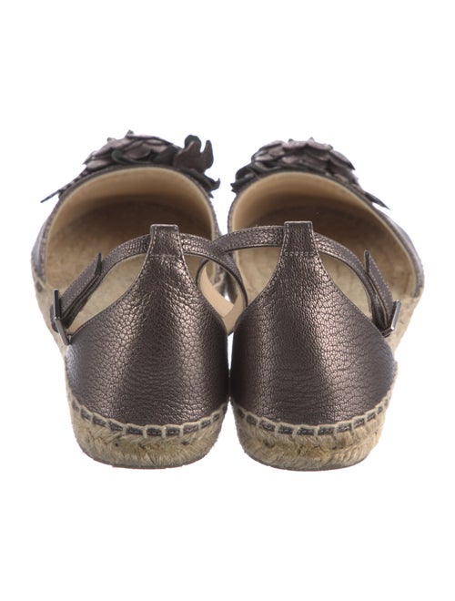 Jimmy Choo Leather Crystal Embellishments Espadrilles