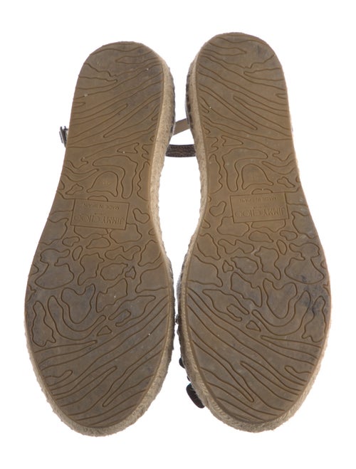 Jimmy Choo Leather Crystal Embellishments Espadrilles