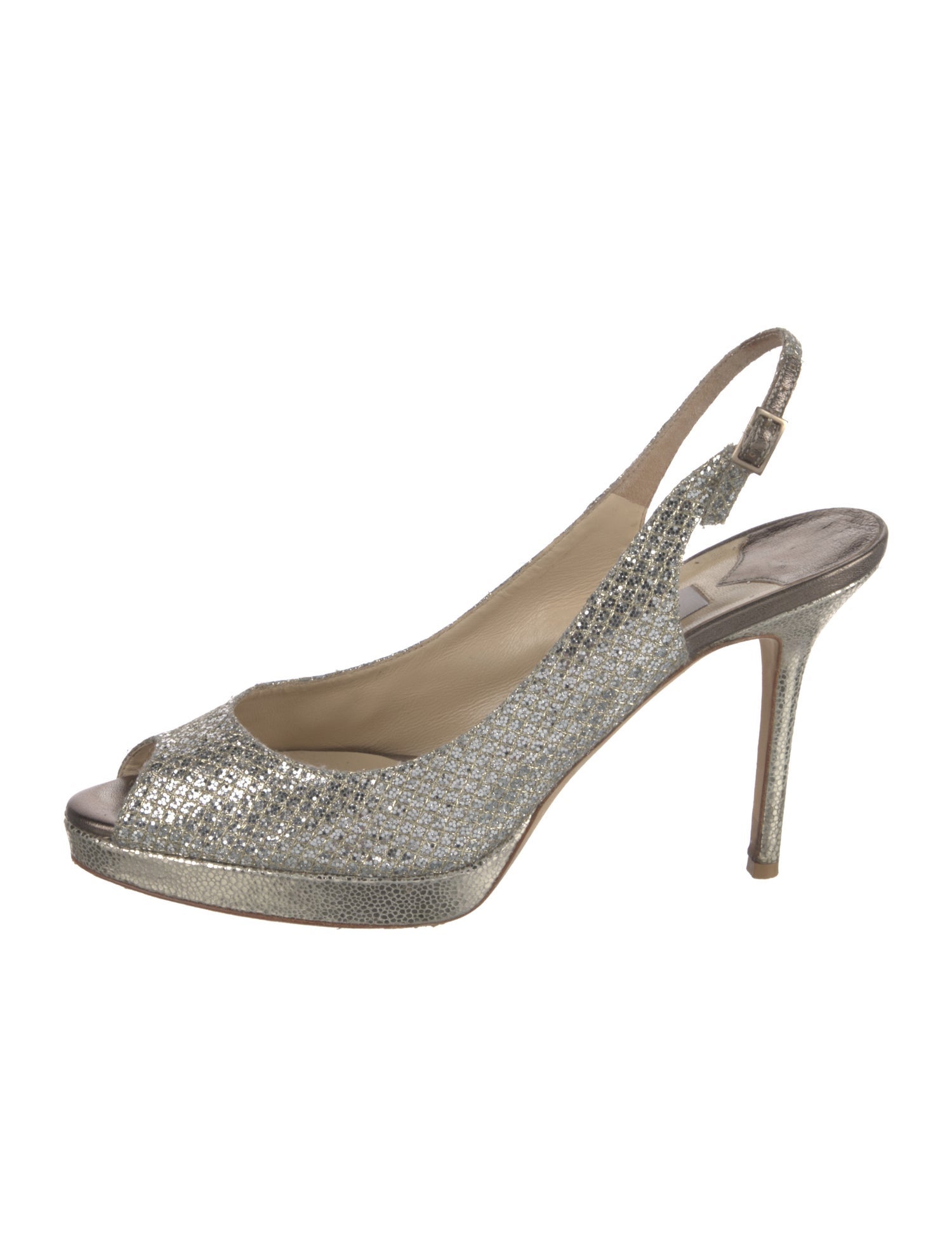 Jimmy Choo Glitter Glitter Accents Slingback Pumps