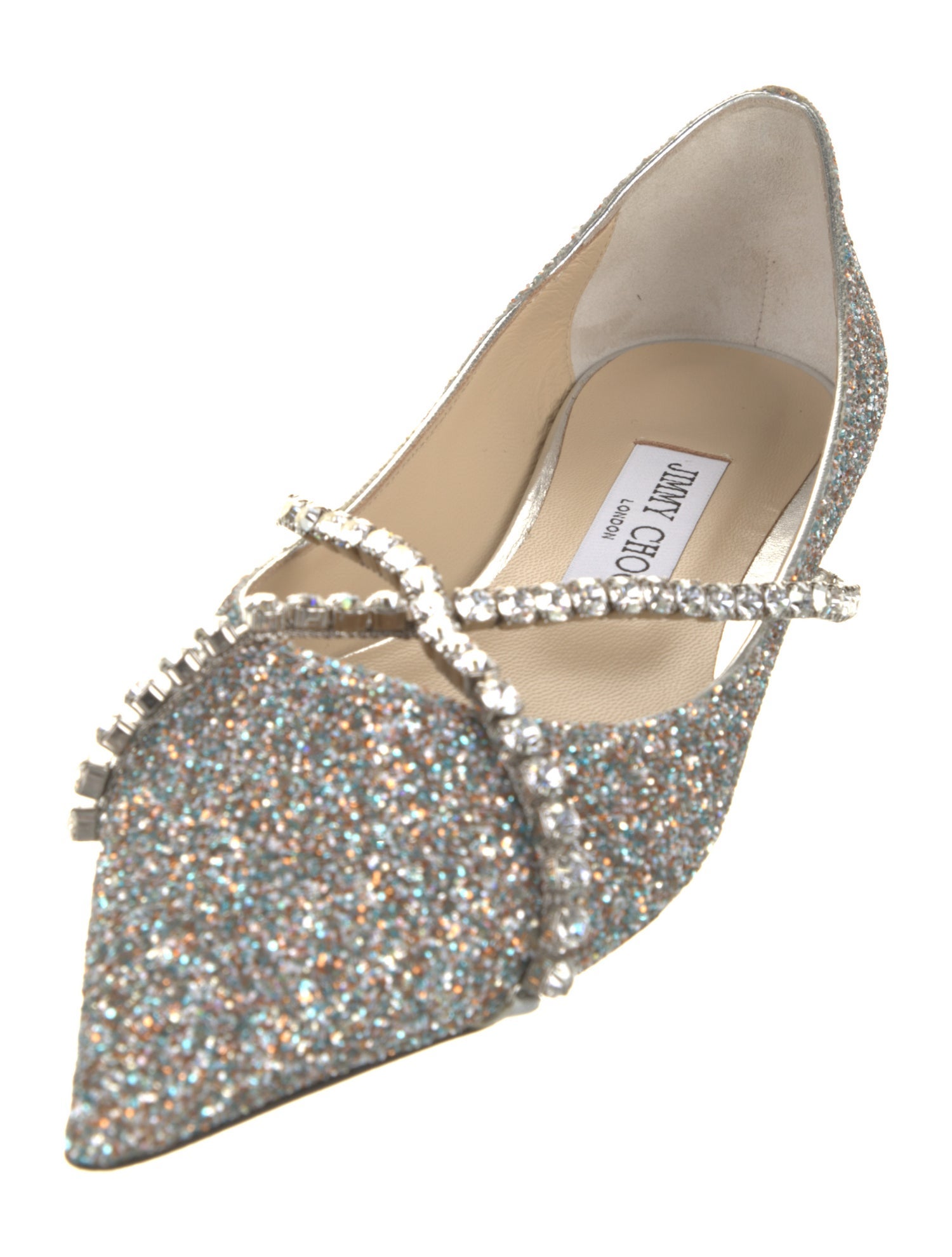 Jimmy Choo Genevi Glitter Flats