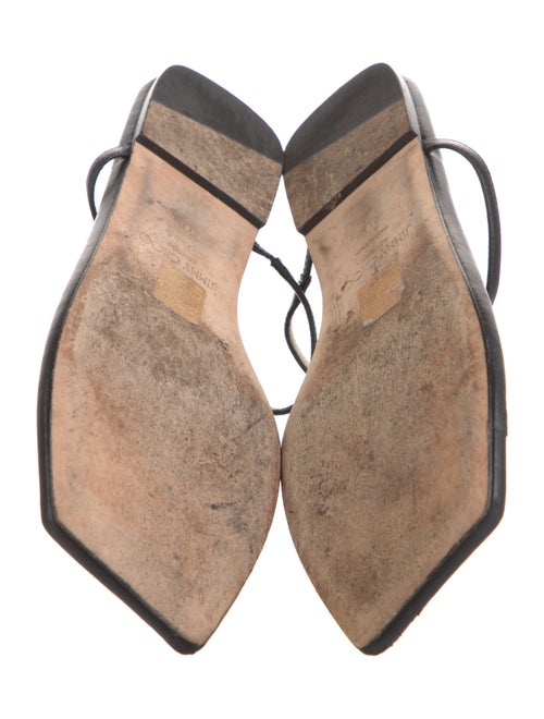 Jimmy Choo Faux Pearl Accents Leather Flip Flops