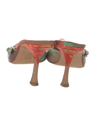 Jimmy Choo Printed Cutout Accent Mules