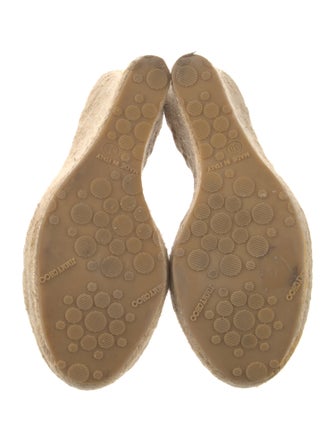 Jimmy Choo Patent Leather Braided Accents Espadrilles