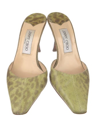 Jimmy Choo Snakeskin Crocodile Mules