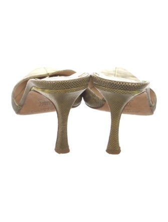 Jimmy Choo Snakeskin Crocodile Mules