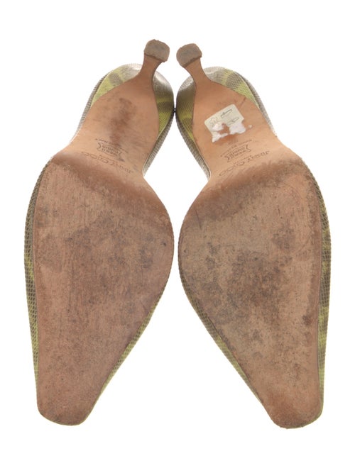 Jimmy Choo Snakeskin Crocodile Mules