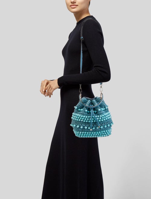 Jimmy Choo Raffia Top Handle Bag