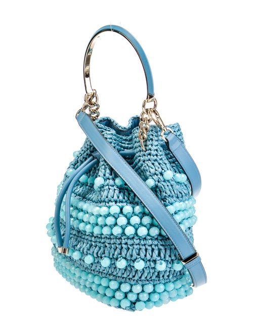 Jimmy Choo Raffia Top Handle Bag