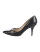 Jimmy Choo Patent Leather Cutout Accent Pumps