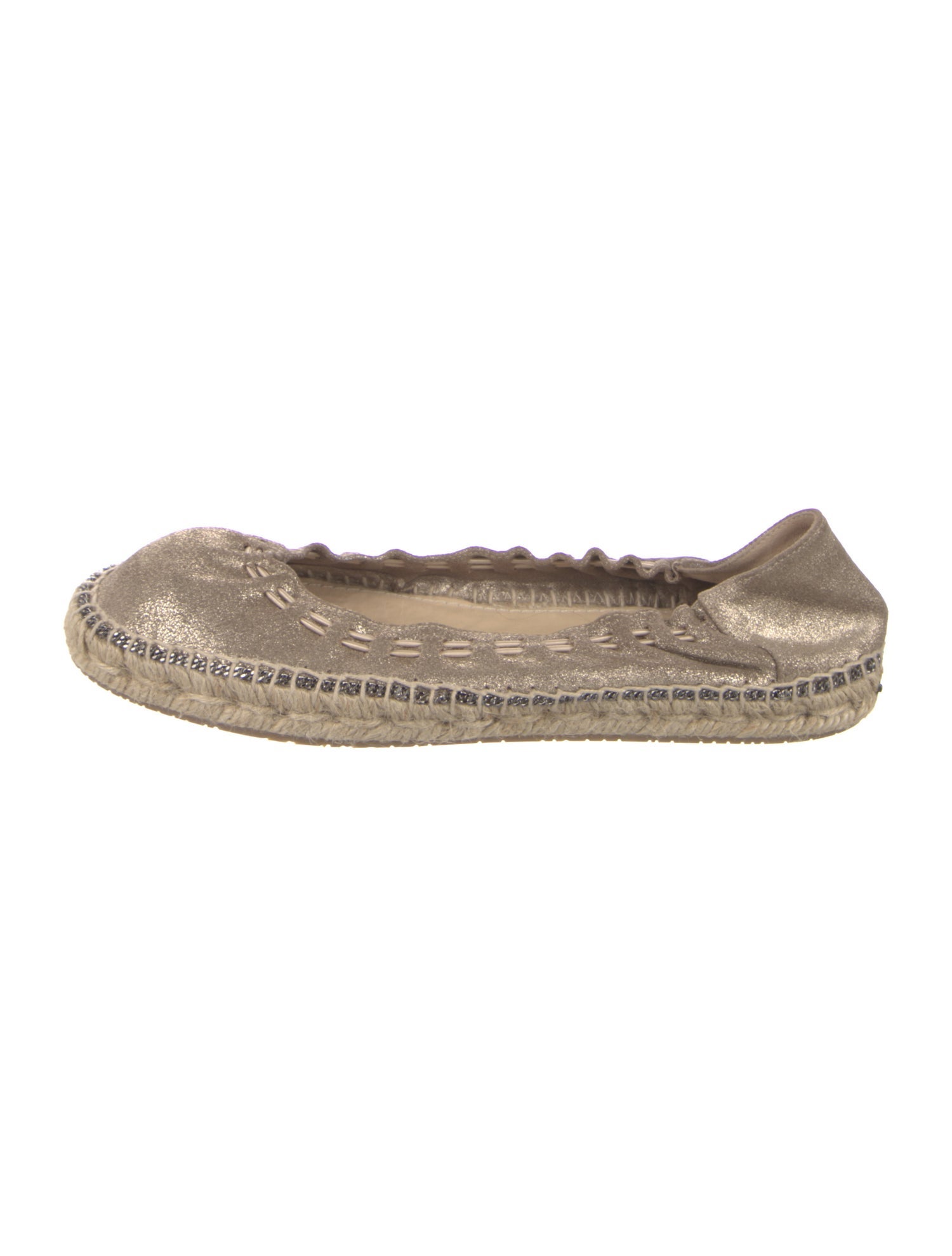 Jimmy Choo Suede Glitter Accents Espadrilles