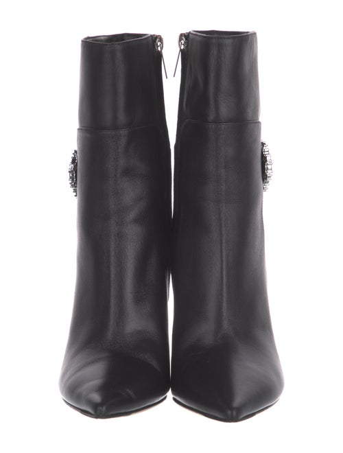 Jimmy Choo Leather Crystal Embellishments Boots