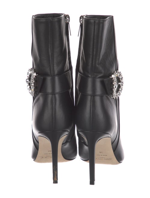 Jimmy Choo Leather Crystal Embellishments Boots