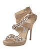Jimmy Choo Suede Crystal Embellishments Sandals
