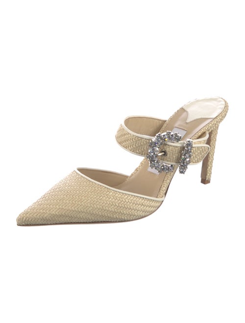 Jimmy Choo Raffia Patterned Mules