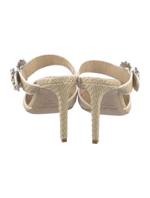 Jimmy Choo Raffia Patterned Mules