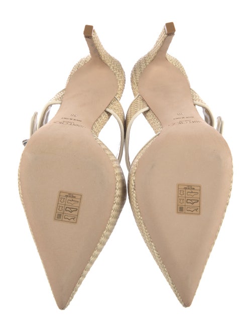 Jimmy Choo Raffia Patterned Mules