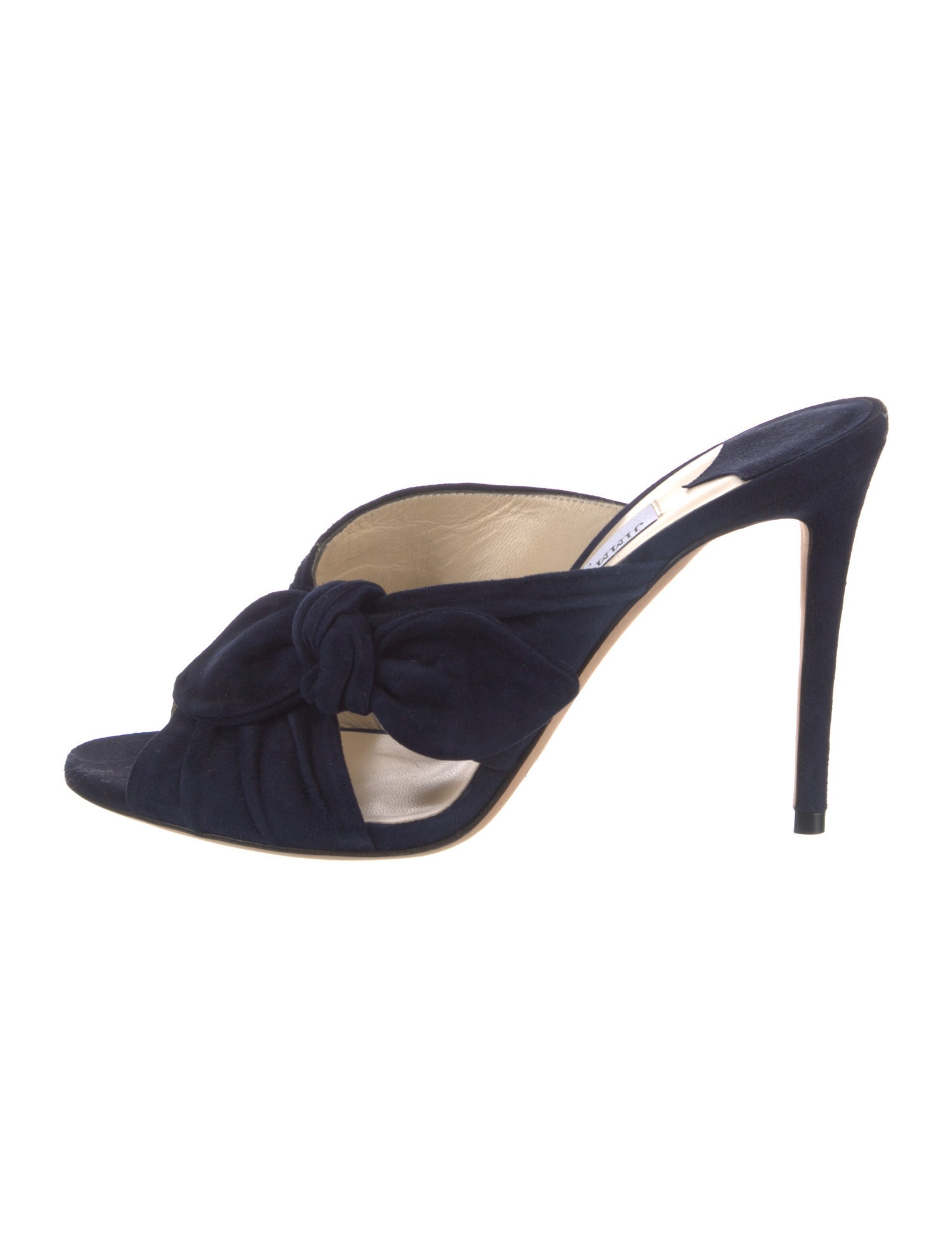 Jimmy Choo Suede Bow Accents Mules