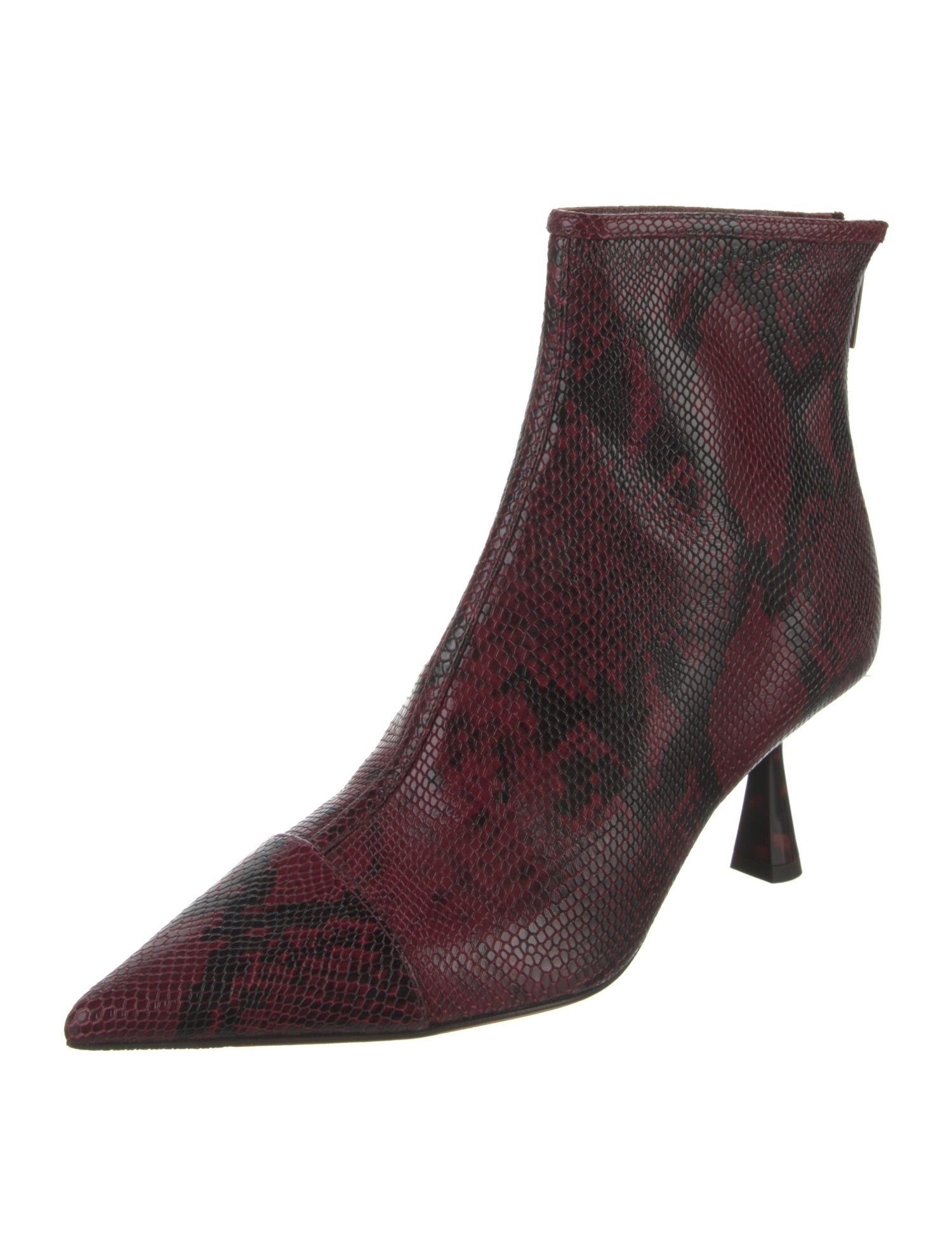 Jimmy Choo Embossed Leather Animal Print Chelsea Boots