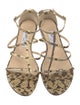 Jimmy Choo Elaphe Dory Embossed Leather Gladiator Sandals