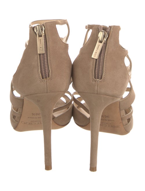 Jimmy Choo Suede Lasercut Accents Sandals