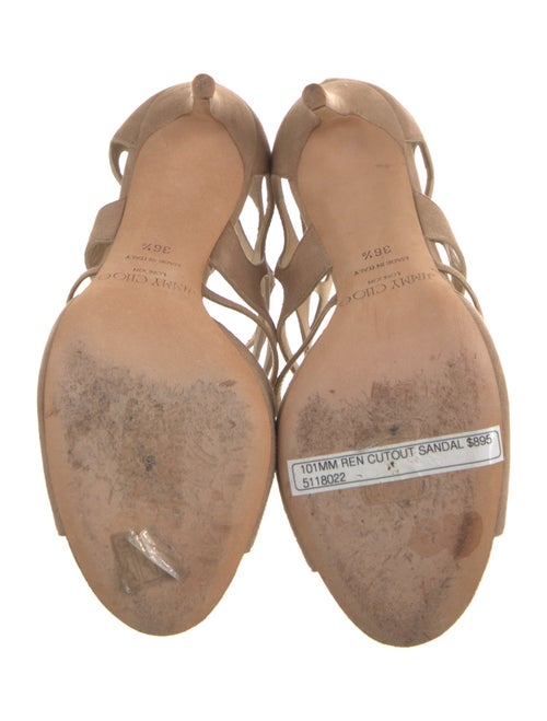 Jimmy Choo Suede Lasercut Accents Sandals