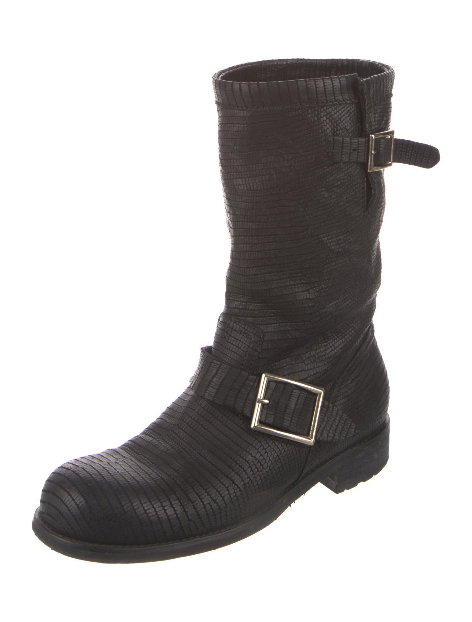 Jimmy Choo Leather Moto Boots