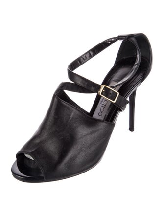Jimmy Choo Leather T-Strap Pumps