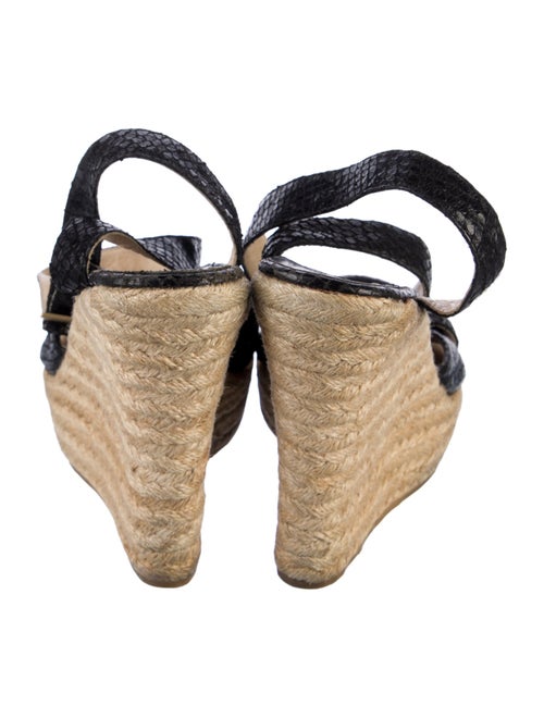 Jimmy Choo Embossed Leather Espadrilles