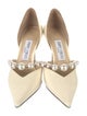 Jimmy Choo Faux Pearl Accents Patent Leather D'Orsay Pumps
