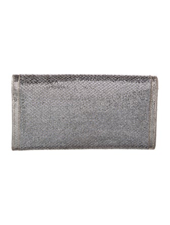 Jimmy Choo Leather Printed Continental Wallet
