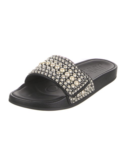 Jimmy Choo Leather Studded Accents Slides