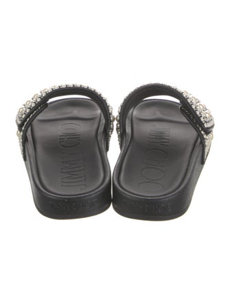 Jimmy Choo Leather Studded Accents Slides