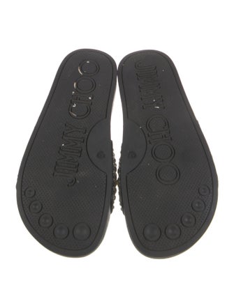 Jimmy Choo Leather Studded Accents Slides