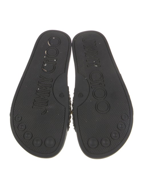 Jimmy Choo Leather Studded Accents Slides